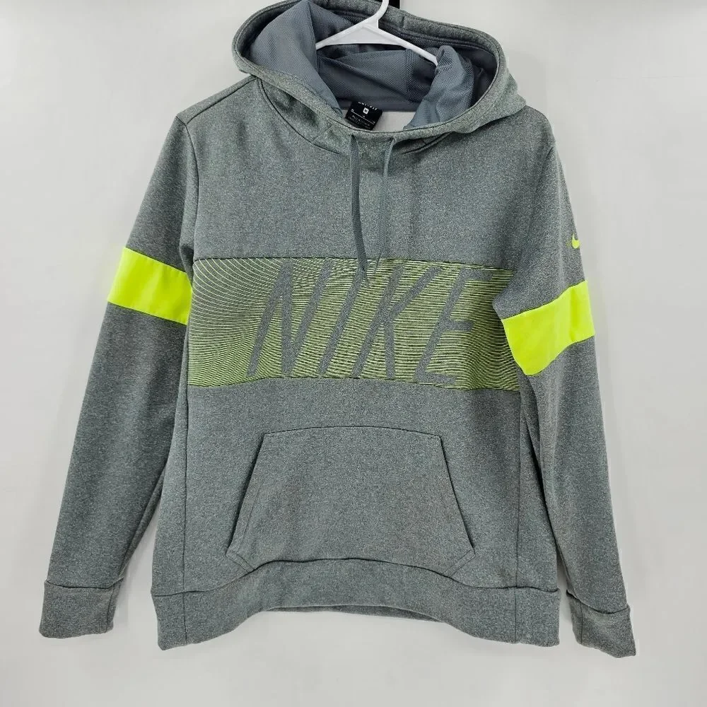 Nike medium sweatshirt hoodie neon green gray